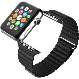 Ремінець Promate Lavish-38 для Apple Watch 38-40 мм 1/2/3/4/5/6/SE Black (lavish-38.black) краща модель в Харкові