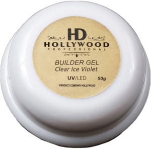 Гель для нарощування нігтів HD Hollywood Builder Gel Clear Ice Violet 50 мл (HD-ГСС50) (2200212225439) краща модель в Харкові