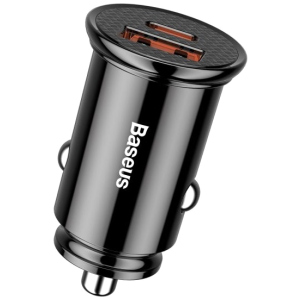 купити Зарядний пристрій Baseus Circular Plastic USB, Type-C PD3.0, QC4.0 Black (CCALL-YS01)