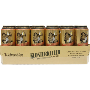 Упаковка пива Klosterkeller Weissbier China светлое нефильтрованное 5.4% 0.5 л х 24 шт (4016762006514) лучшая модель в Харькове