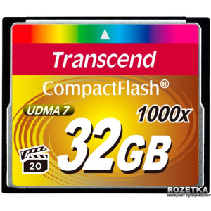 Transcend CompactFlash 32GB 1000x (TS32GCF1000) краща модель в Харкові