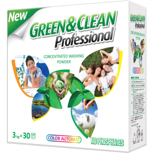 Пральний порошок Green&amp;Clean Professional для кольорового одягу 3 кг (4823069700478) ТОП в Харкові