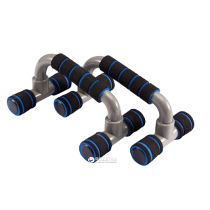 Упоры для отжимания LiveUp Plastic Push Up Bar 14.5х23.2х12-10 см Blue-Grey (LS3164E) надежный