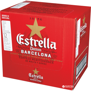 Упаковка пива Estrella Damm Lager світле фільтроване 4.6% 0.66 л х 12 пляшок (8410793282965) ТОП в Харкові