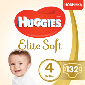 Подгузники Huggies Elite Soft 4 8-14 кг 132 шт (5029054566220) в Харькове