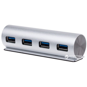 USB хаб Maiwo USB 3.0 4 порти Silver (KH002) ТОП в Харкові