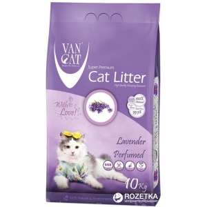 Наповнювач для котячого туалету Van Cat Super Premium Quality Lavender Бентонітовий комкуючий 10 кг (12 л). в Харкові