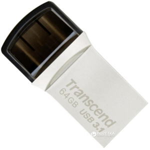 Transcend JetFlash 890 64GB USB 3.1 / Type-C Silver (TS64GJF890S) краща модель в Харкові