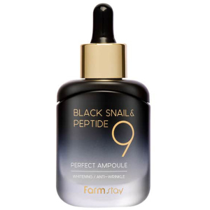 Сироватка для обличчя FarmStay Black Snail &amp; Peptide 9 Perfect Ampoule Омолоджувальна з чорним равликом та пептидами 35 мл (8809639172292) ТОП в Харкові