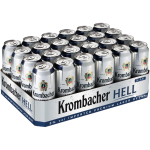 Упаковка пива Krombacher Hell світле фільтроване 5% 0.5 л x 24 шт (4008287911206)