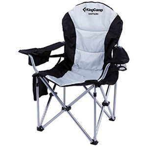 Раскладное кресло KingCamp Deluxe Hard Arms Chair Black/Mid Grey (KC3888 BLACK/MID GREY) лучшая модель в Харькове