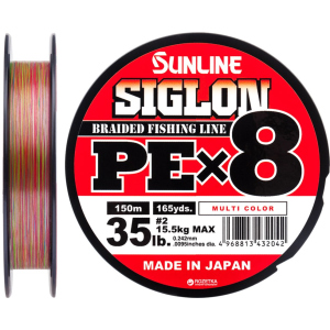 Шнур Sunline Siglon PE х8 150 м # 2.0/0.242 мм 15.5 кг Разноцветный (16581005) в Харькове