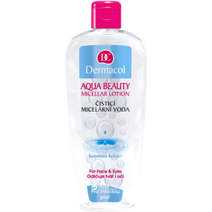 Міцелярна вода для молодої шкіри Dermacol Aqua Beauty Micellar Lotion для зняття макіяжу 400мл (8590031102825) надійний