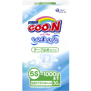 Подгузники Goo.N для маловесных новорожденных 5S до 1 кг 30 шт (753863) (4902011741421) в Харькове