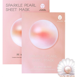 Набор тканевых масок для лица May Island Sparkle Pearl Sheet Mask 5EA Увлажняющих с жемчугом 30 г х 5 шт (8809515400464) рейтинг