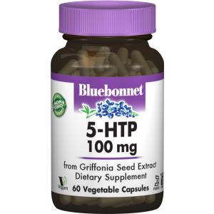 Амінокислота Bluebonnet Nutrition 5-HTP (Гідрокситриптофан) 100 мг 60 капсул (743715000513) краща модель в Харкові