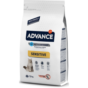 Сухий корм для кішок з чутливим травленням Advance Salmon Sensitive 1.5 кг (8410650152004)