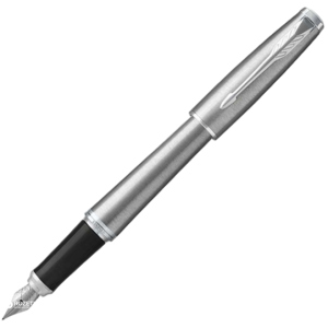 Ручка перьевая Parker Urban 17 Metro Metallic CT FP F Черная Серебристый корпус (30 311) лучшая модель в Харькове