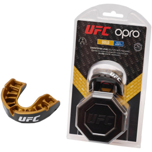 Капа OPRO Junior Gold UFC Hologram Black Metal/Gold (002266001) лучшая модель в Харькове