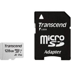 Transcend 300S microSDXC 128GB UHS-I U3 + SD-адаптер (TS128GUSD300S-A) ТОП в Харкові