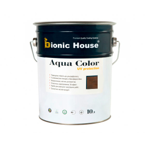 Краска для дерева Bionic-House Aqua Color UV-protect 10л Венге