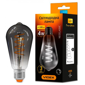 Светодиодная лампа VIDEX Filament ST64FGD 4W E27 2100K 220V (25173) лучшая модель в Харькове