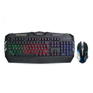 Комплект REAL-EL Gaming 9500 Kit Backlit (клавіатура+миша) Black, USB краща модель в Харкові