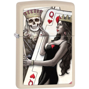 Зажигалка Zippo 216 Skull King Queen Beauty Бежевая (Zippo 29393)