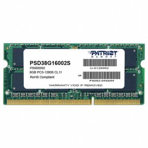 хороша модель Модуль для ноутбука SoDIMM DDR3 8GB 1600 MHz Patriot (PSD38G16002S)