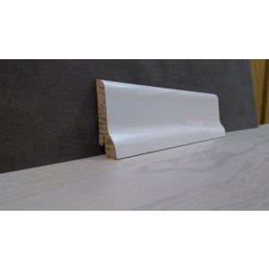 Плинтус деревянный шпонированный Kluchuk White Plinth Классика 60х21х2200 Белый KLW02 лучшая модель в Харькове