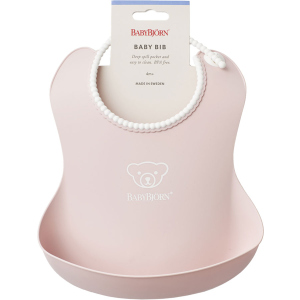 Слюнявчик мягкий BabyBjorn Baby Bib Powder Pink Розовый (46364) (7317680463647) лучшая модель в Харькове