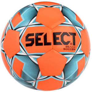 М'яч для пляжного футболу Select Beach Soccer New (314) №5 Orange-Blue (5703543199181) краща модель в Харкові