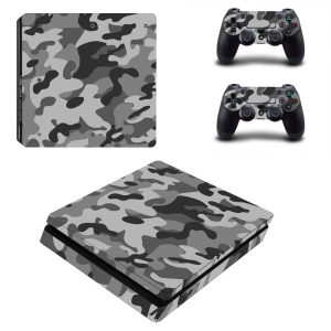 Вінілові наклейки на PS4 SLIM та Dualshock Камуфляж Sony PlayStation 4 Custom Skin Playsole Games (PG126) в Харкові