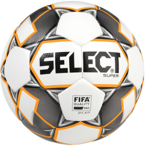 М'яч футбольний Select Super Fifa New (011) №5 White-Grey (5703543200894) в Харкові