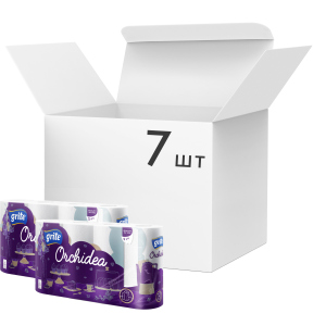 Упаковка бумажных полотенец Grite Orchidea Gold 3 слоя 77 листов 7 шт по 4 рулона (4770023348422) лучшая модель в Харькове
