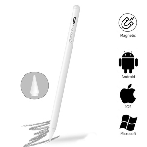 Стілус універсальний Goojodoq Active Magnetic 3 Gen Android iPhone (iPad до 2017) Type-C 1.2mm White краща модель в Харкові