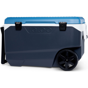 Термобокс Igloo Maxcold Latitude 90 Roller на колесах 85 л Синій із сірим (0342233448878) надійний