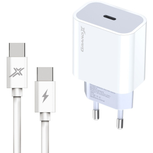 Зарядний пристрій Grand-X USB-C 20W PD 3.0 швидка зарядка для QC 4.0, FCP, AFC + Cable Type-C - Type-C (CH-770C) краща модель в Харкові