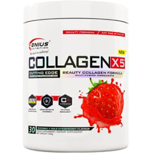 Колаген Genius Nutrition Collagen-X5 360 г Wild Strawberry (7358670497839) в Харкові