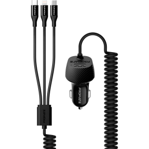 Автомобільний зарядний пристрій Promate Voltrip-UNI 17 Вт USB + Multi-Connector Black (voltrip-uni.black) краща модель в Харкові