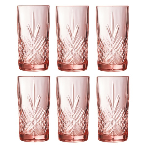 Набір високих склянок Luminarc Зальцбург Pink 6 шт х 380 мл (P9166/1) ТОП в Харкові