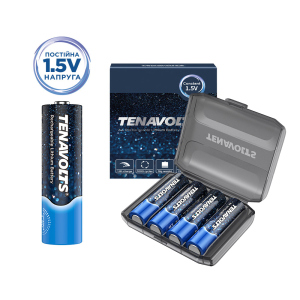 Аккумулятор Tenavolts Lithium AA 1.5В 1850 мА·ч 4 шт в пластиковом боксе (191763001134) ТОП в Харькове