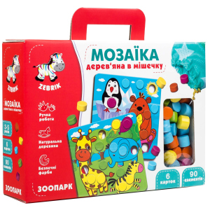 Мозаїка Vladi Toys дерев'яна Зоопарк (ZB2002-02) (4820195057179) краща модель в Харкові