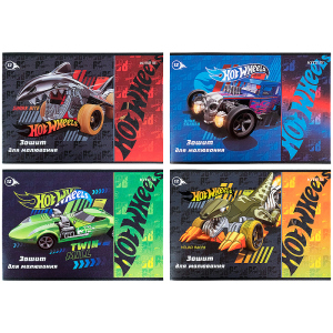 Набор тетрадей для рисования Kite Hot Wheels скоба 12 листов 20 шт 4 дизайна (HW21-241) в Харькове