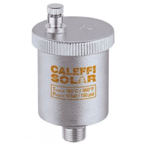 Повітровідвідник Caleffi Solar DN 3/8" для сонячних систем (з кульовим краном) 250131 в Харкові