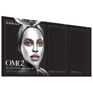 Трехкомпонентный комплекс масок Double Dare Omg! Platinum Silver Facial Mask Kit Активный лифтинг и восстановление 1 шт (812772011890)