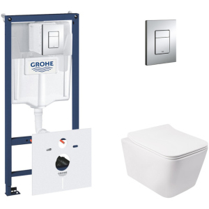 Інсталяція GROHE Rapid SL 38827000 + унітаз QTAP Crow QT05335170W із сидінням Soft Close дюропласт