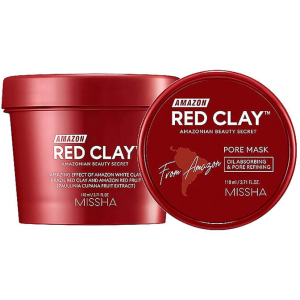 Маска для обличчя на основі червоної глини Missha Amazon Red Clay Pore Mask 110 мл (8809643534987) краща модель в Харкові