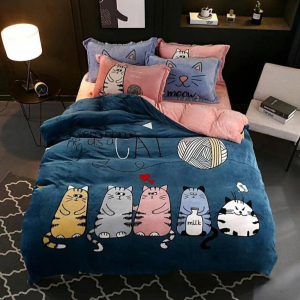 Пододеяльник MirSon Бязь Premium 17-0492 Furry cats 160 x 220 см (2200003469462) в Харькове