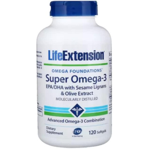 Супер Омега-3, Omega Foundations, Super Omega-3, Life Extension, 120 Желатинових Капсул (737870198215) ТОП в Харкові